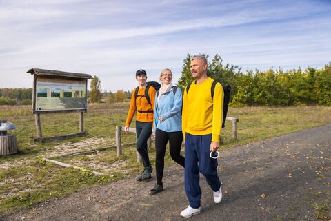 Naturlehrpfad am Grabschützer See mit Infotafeln
