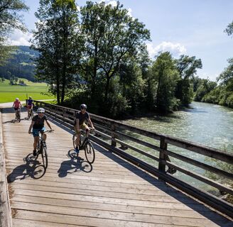 Radfahrer auf dem Ennsradweg