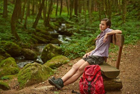 Rast in der Steinbachklamm im Nibelungengau