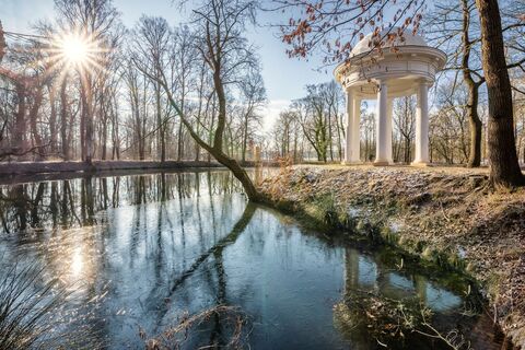 Schlosspark Lützschena mit Dianatempel