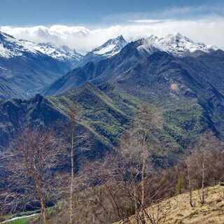 Panorama über die oberen Täler von Lanzo