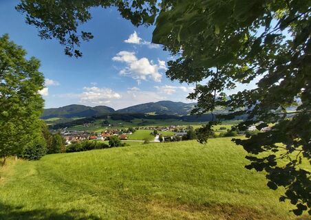 Ausblick vom Lindenberg bei Passail, Naturpark Almenland in der Oststeiermark