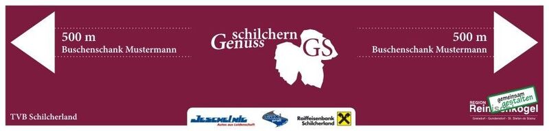 Beschilderung des Weges