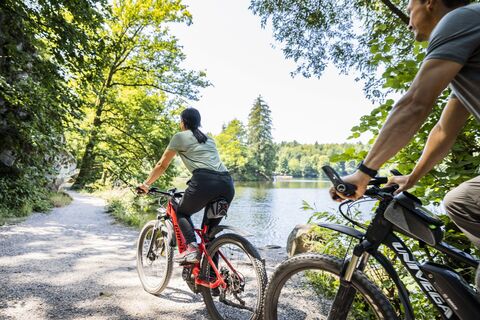 Radfahren Bergsee