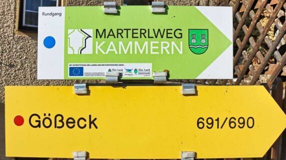 Der Marterlweg "blau" ist sehr gut beschildert