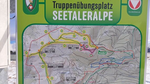 Informationstafel am Ausgangspunkt