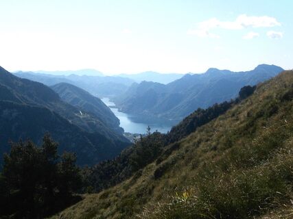 Blick auf den Idrosee vom Monte Stigolo