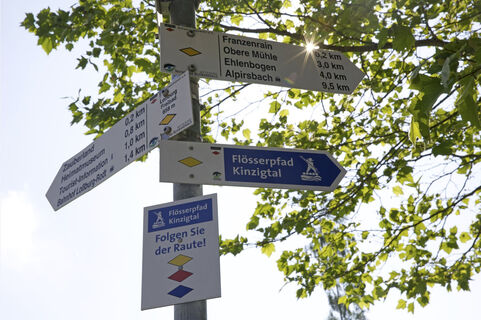 Flößerpfad Wanderbeschilderung