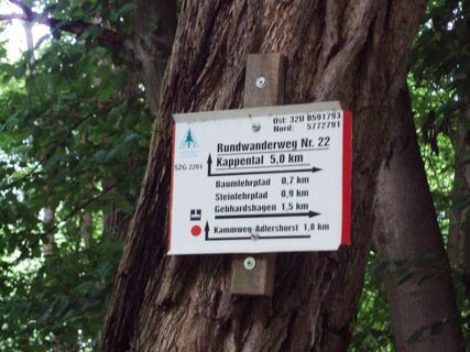 Salzgitter-Gebhardshagen, Wanderweg 22 Startschild