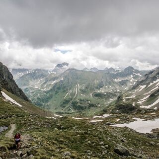 Blick von der Krukeckscharte ins Neualmkar
