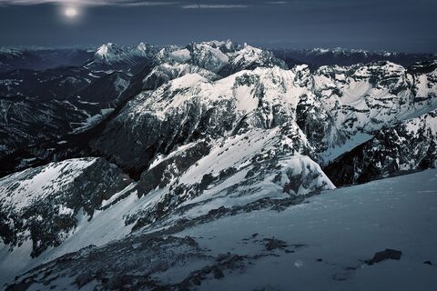 Mondlicht über dem Karwendel/Wetterstein