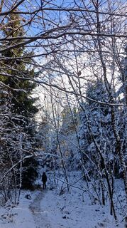 Photo de Maria Magnes le long du parcours