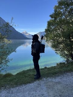 Photo de Anton Niklas le long du parcours