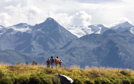 Der fantastische Ausblick in die Hohen Tauern macht den Pinzgauer Spazierweg so besonders.