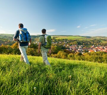 Kurz vor dem Ziel, der Blick auf Obermoschel
