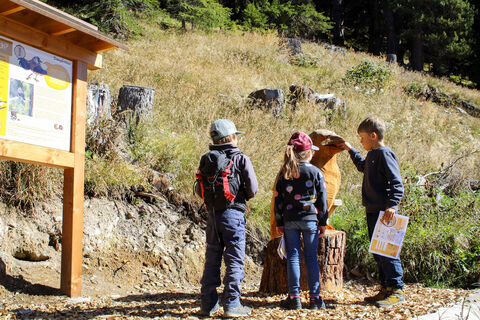 Kinder auf dem Tannenhäherweg