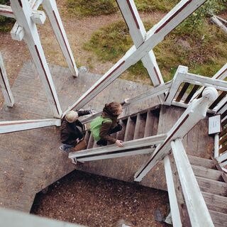 Treppen des Aussichtsturms Päijätsalo