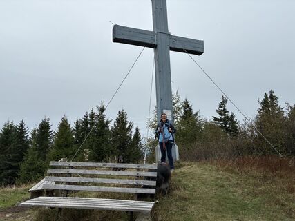 Photo de Brigitta Konrad le long du parcours