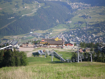 Blick auf Bormio von 2000 Metern Höhe