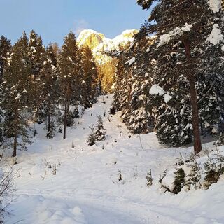 Sonnenuntergang auf der Strecke