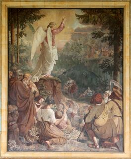 Die Engels- und die Teufelskanzel, Fresko in der Trinkhalle Baden-Baden