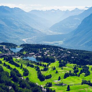 Crans-Montana aus der Vogelperspektive