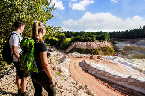 Wanderer auf dem Sandgrubenweg