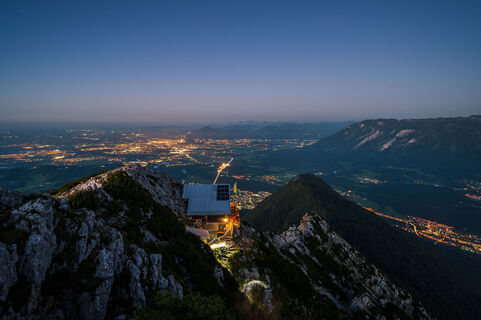 Inzell Sommer Nacht Hochstaufen Gipfel Salzburg Reichenhaller Haus