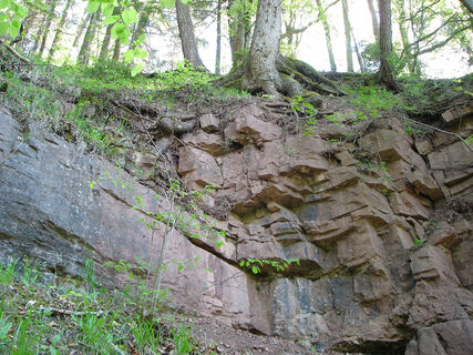 Wand aus Buntsandstein