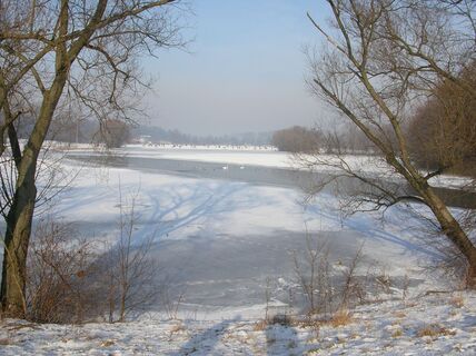 Der Kiessee im winterlichem Gewand