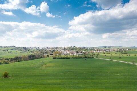 Blick auf Biesingen und Biesinger Kirche