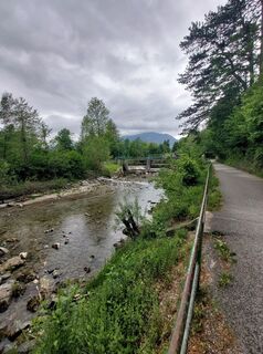 Foto von Gerti entlang der Tour