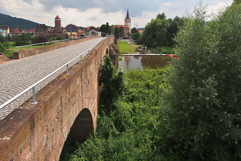 Blick nach Vacha von der Werrabrücke