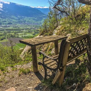 Aussichtsbänkle beim Motzatobel