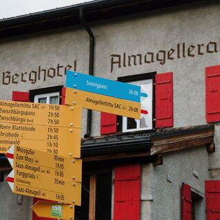 Start in Richtung Almagellerhütte SAC