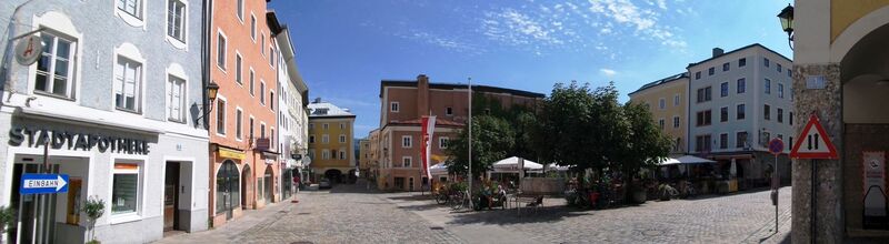 Hallein Stadtplatz Panorama