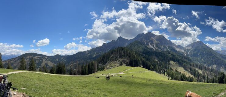 Foto van alegger langs de tour