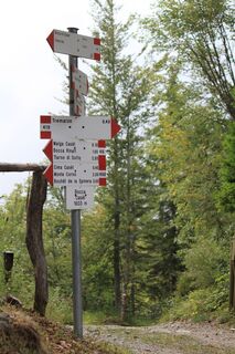 Beschilderung in Bocca Caset