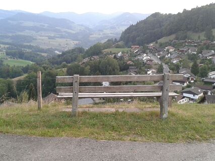 Aussicht ins Dorf Richtung Füberg