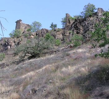 Blick auf das Schloss von Thuriès