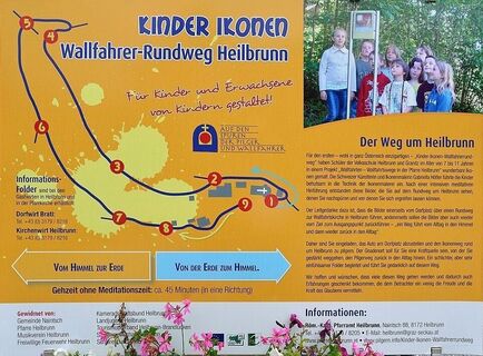 Übesichtsplan Kinder Ikonen Weg, Heilbrunn, ApfelLand-Stubenbergsee, Oststeiermark