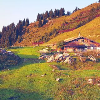 Bodenbergalm im Sonnenaufgang