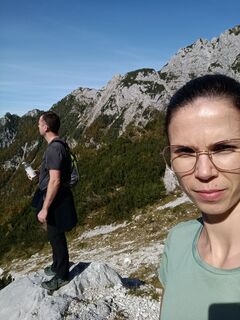Photo de Ivana Konečnik le long du parcours