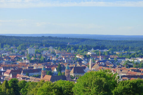 Blick vom Friedrichsturm auf den Marktplatz