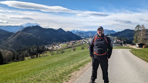 Foto von Klaus Lehner entlang der Tour