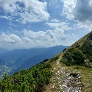 Das Isonzo-Tal auf der linken Seite