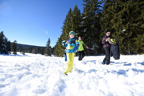 Familie im Schnee