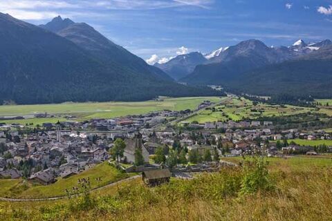 Blick auf Samedan