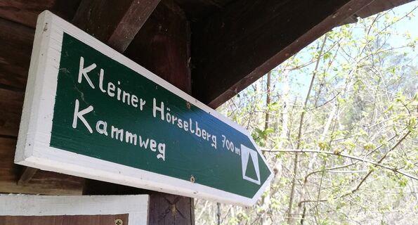 Beschilderung zum Kleinen Hörselberg