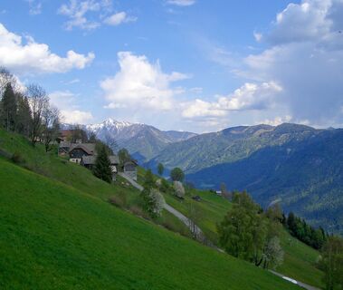 Berghöfewanderung Steinfeld - Blick zum Goldeck